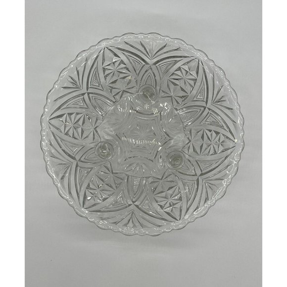 Beautiful Anchor Hocking Clear Pressed Glass #AHC26 3-Toed Footed Bowl - Picture 1 of 7